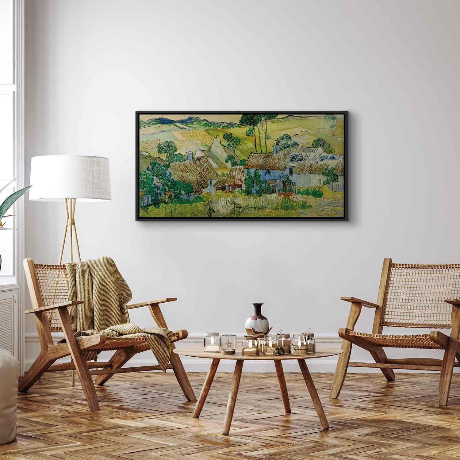 Leinwandbild - Farms near Auvers (Vincent Van Gogh) Artgeist