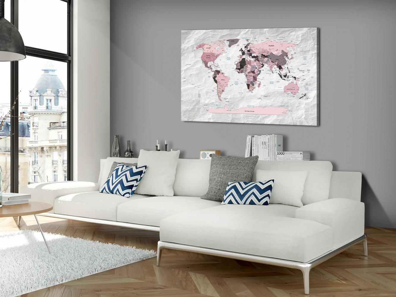 Korkbild - Pink Continents Artgeist