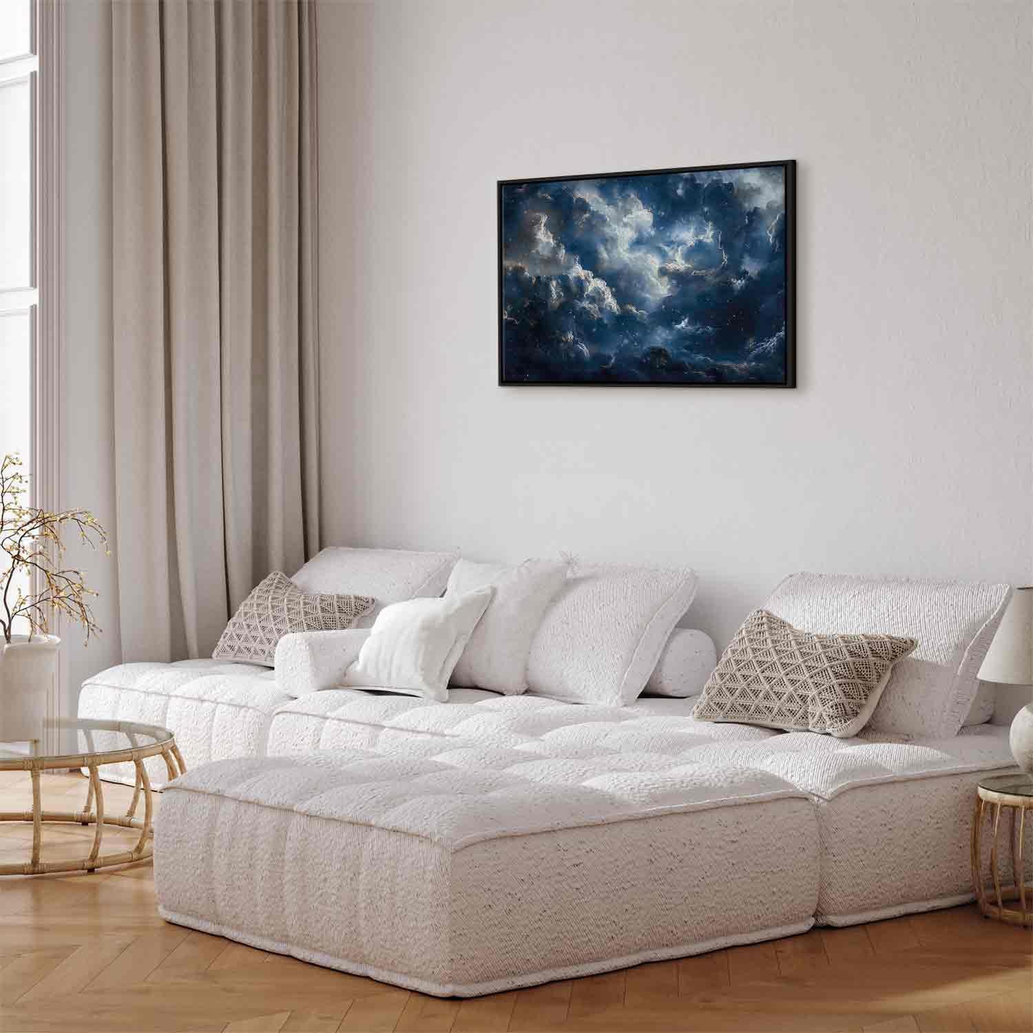 Leinwandbild - Astronomical Wonders: Clouds and Stars in Harmonious Combination Artgeist