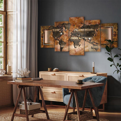 Leinwandbild - Steel Map