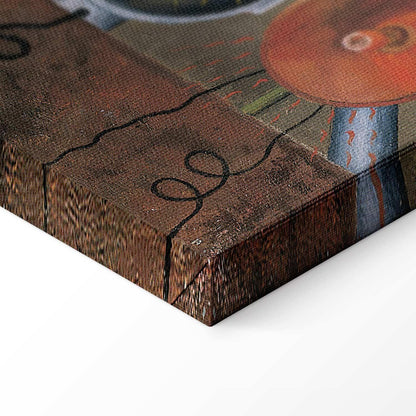 Leinwandbild - Frida Kahlo – Self-Portrait on the Borderline Between Mexico and the United States