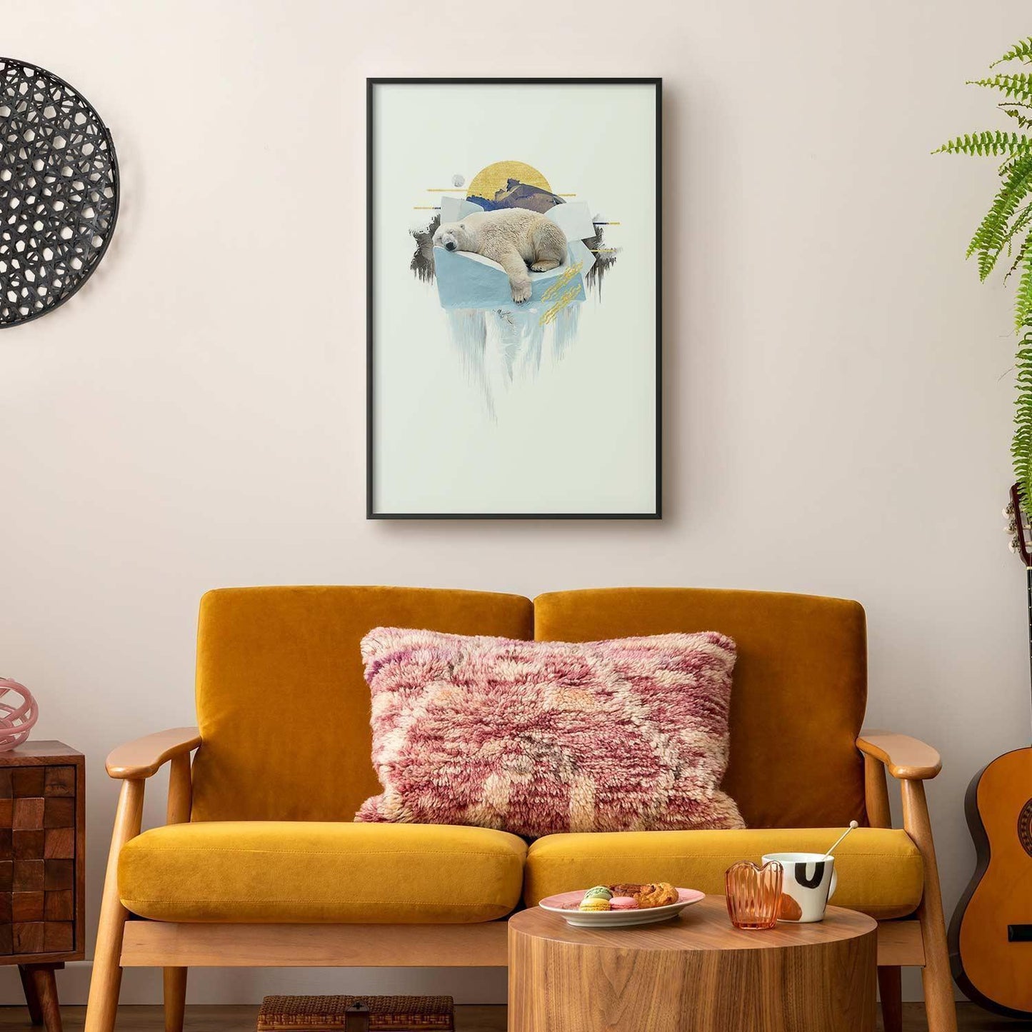 Poster Eisbär – Skandinavisches Tierposter in sanften Tönen