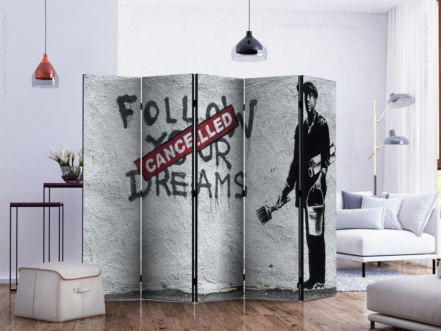 Paravent - Dreams Cancelled (Banksy) II Artgeist