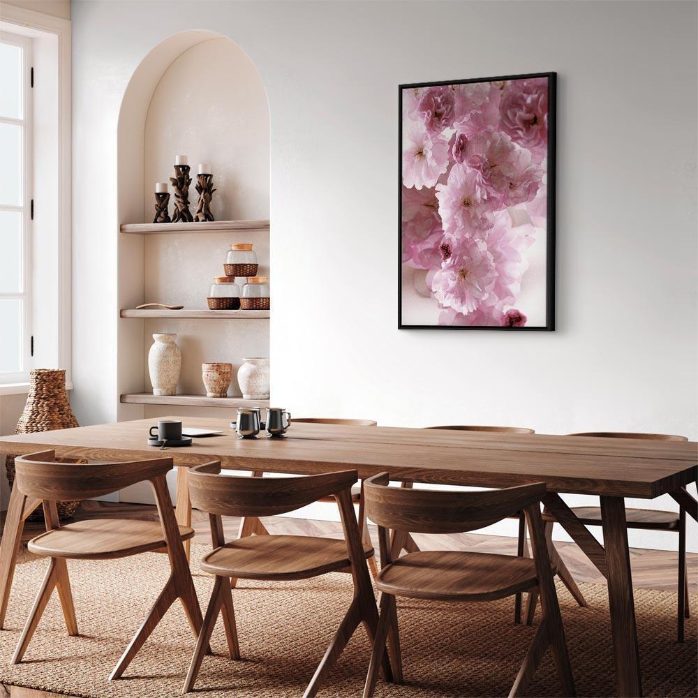 Leinwandbild - Flowery Glamour (1-part) - Flower Petals in Shades of Pink