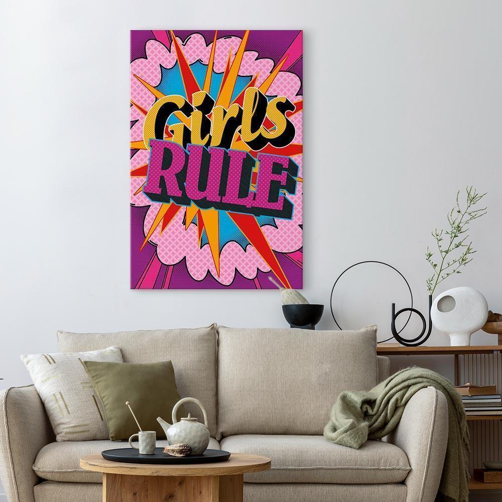 Leinwandbild - Energy of Colors (1-part) - English Text on Colorful Background