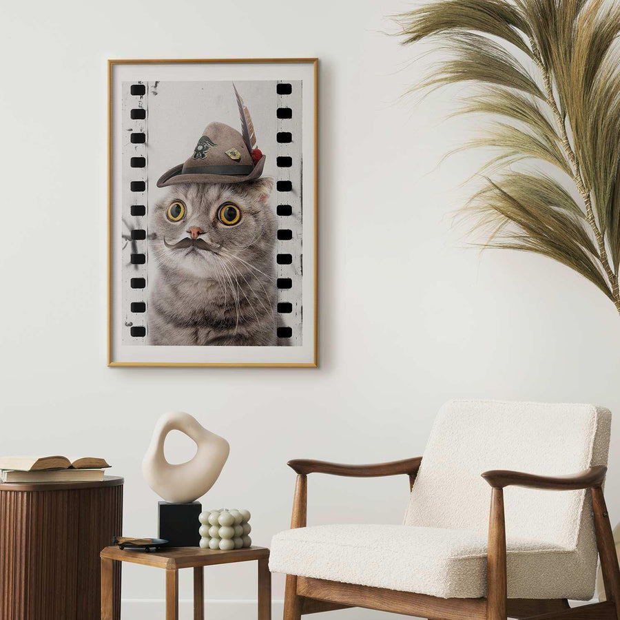 Poster - Cat in a Hat Artgeist