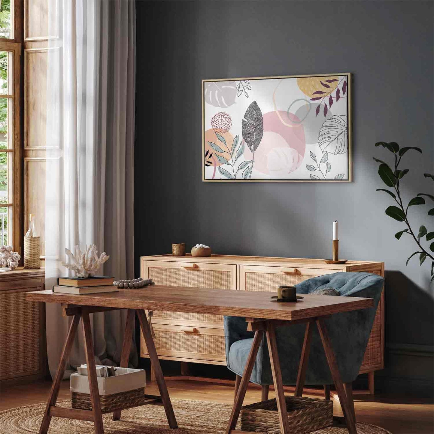 Leinwandbild - Pastel line art