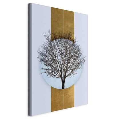 Leinwandbild - Circle of Nature (1-part) - Tree Branches in Round Composition