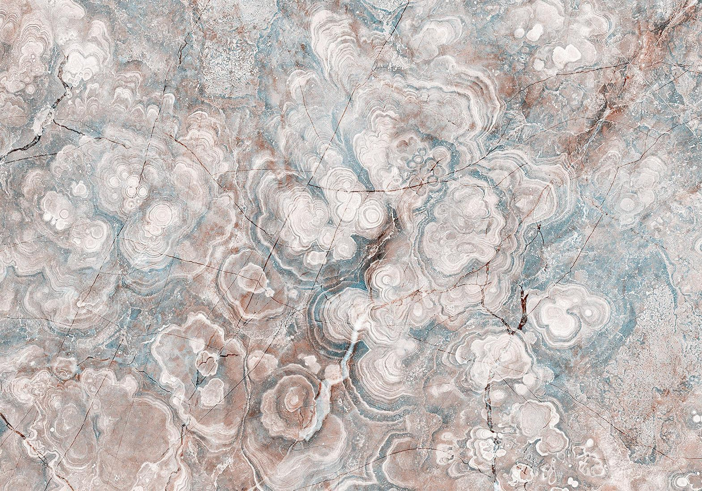 Fototapete - Marble Flowers - Natural Stone Structures in Pastel Colours Artgeist