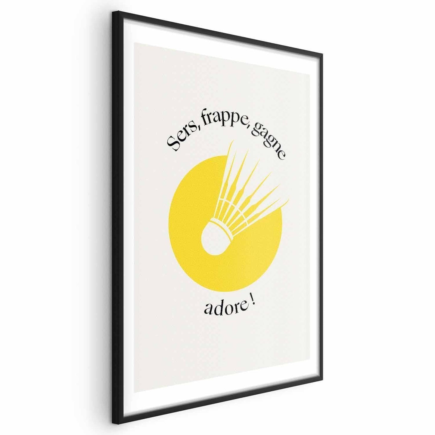 Poster - Shuttlecock Against the Yellow Sun Artgeist