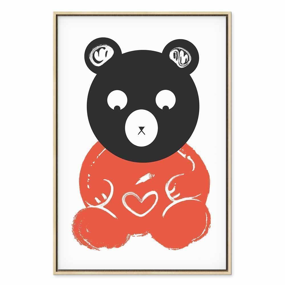 Leinwandbild - Thoughtful Bear (1 Part) Vertical