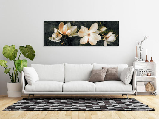 Leinwandbild - Avant-Garde Magnolia (1 Part) Narrow Orange Artgeist