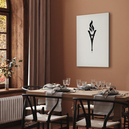 Leinwandbild - Torch Shaped Like an Inverted Eiffel Tower