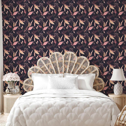 Tapete Rosa Gräser - Zarte Grashalme in sanften Rosétönen