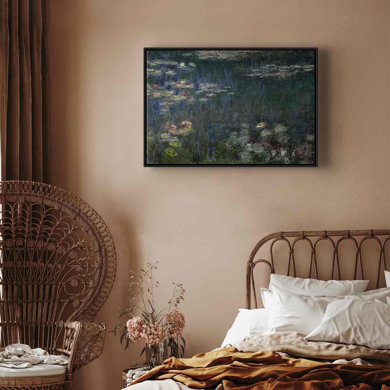 Leinwandbild - Waterlilies: Green Reflections (Claude Monet) Artgeist