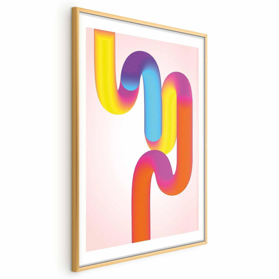 Poster - Rainbow Tubes - abstract illustration with colorful gradients Artgeist