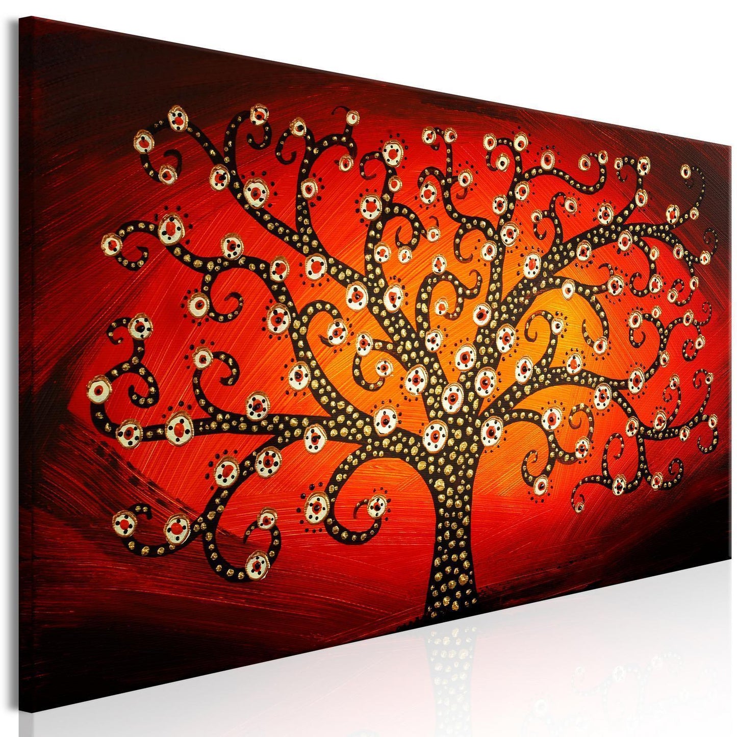 Leinwandbild - Fiery Tree (1 Part) Narrow Artgeist