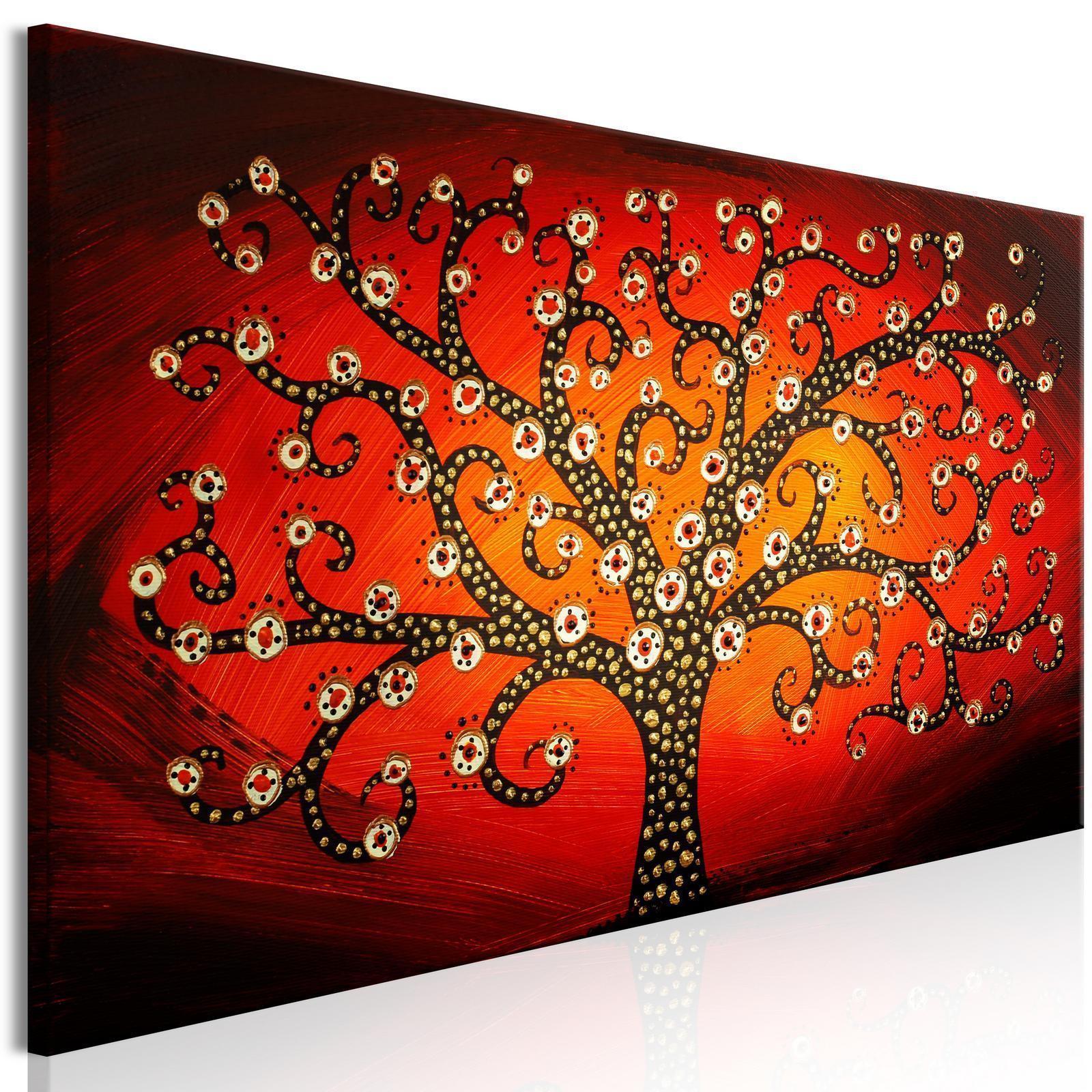 Leinwandbild - Fiery Tree (1 Part) Narrow Artgeist