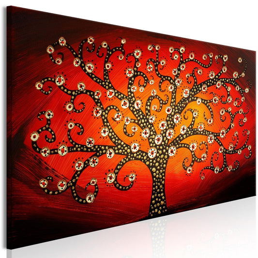 Leinwandbild - Fiery Tree (1 Part) Narrow Artgeist