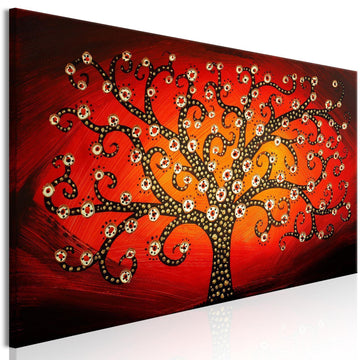 Leinwandbild - Fiery Tree (1 Part) Narrow Artgeist