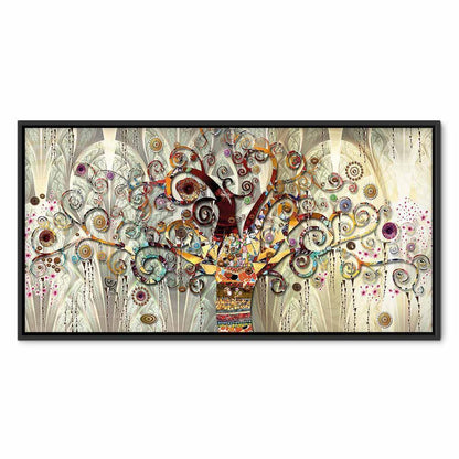 Leinwandbild Lebensbaum Bunt – Symbolische Wandkunst