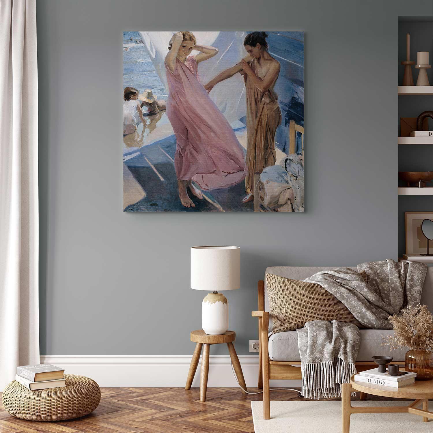 Leinwandbild - After Bathing, Valencia (Joaquín Sorolla y Bastida) Artgeist