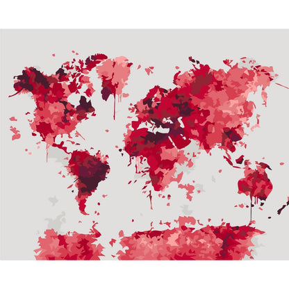 Malen nach Zahlen - Watercolor Map