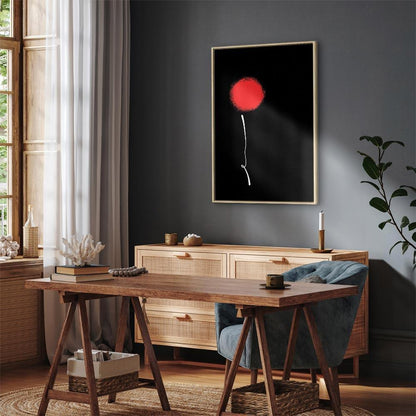 Leinwandbild - Minimalist Flower (1 Part) Vertical