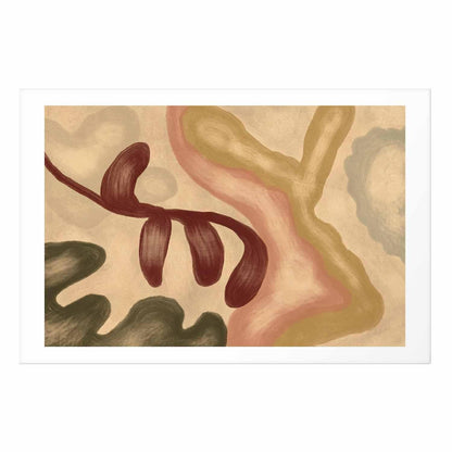 Poster - Colorful Shapes - worn figures in lime wash technique