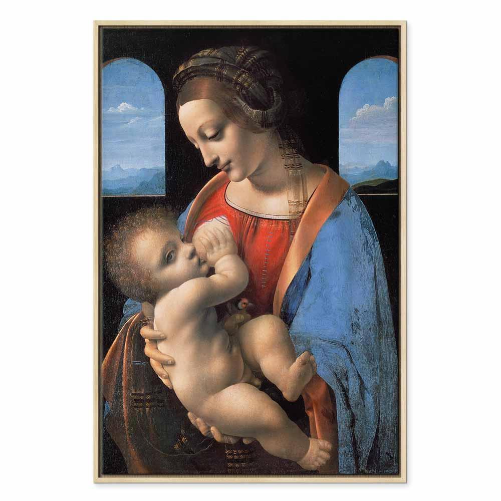 Leinwandbild - Leonardo da Vinci – Madonna Litta