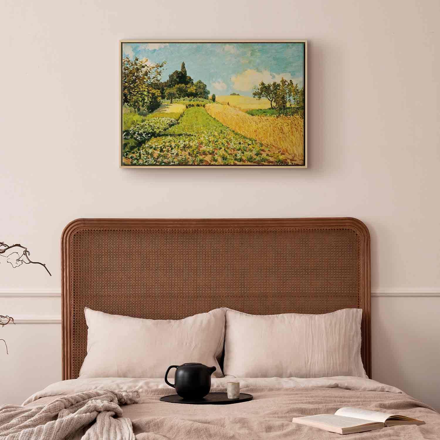 Leinwandbild - Wheat field (Alfred Sisley) Artgeist