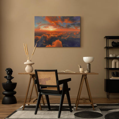 Leinwandbild - When Dawn Tickles the Clouds: A Spectacle of Colors on the Morning Sky