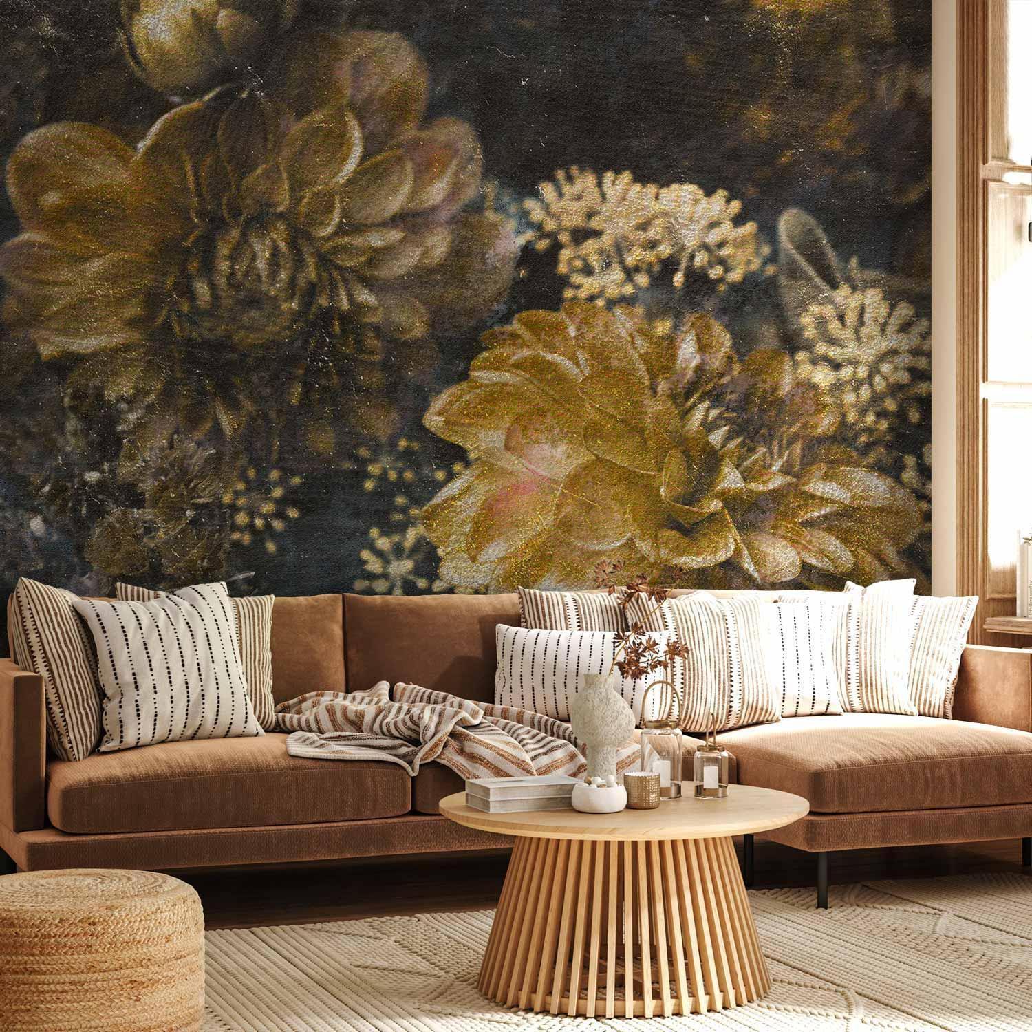 Fototapete - Retro Flowers - Second Variant Artgeist