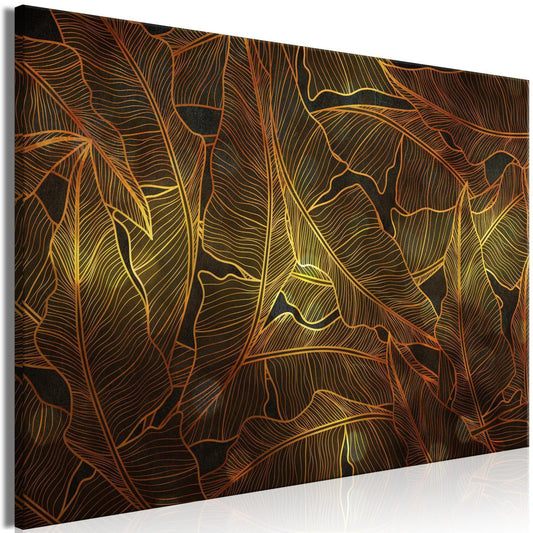 Leinwandbild - Dance of Golden Leaves (1 Part) Wide Artgeist