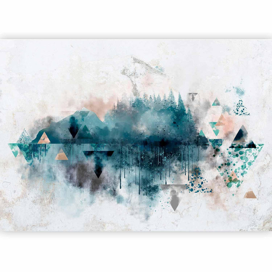 Fototapete „Geometrische Landschaft“ – Modernes Design trifft Natur sawelt.eu