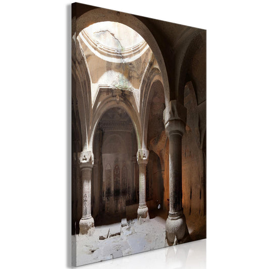 Leinwandbild „Temple“ – Mystische Architektur im Hochformat