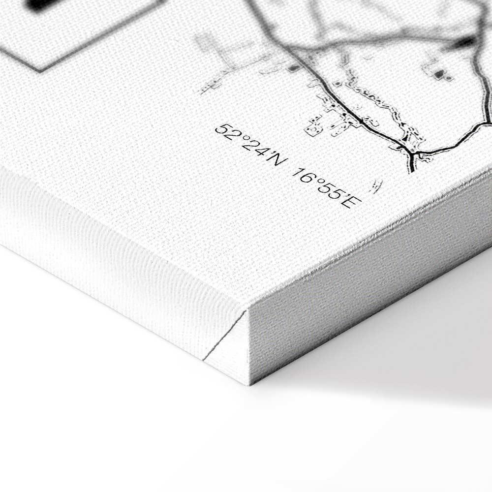 Leinwandbild - City Plan: Poznan (1 Part) Vertical