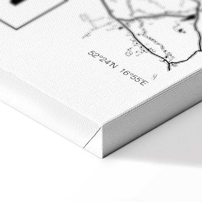 Leinwandbild - City Plan: Poznan (1 Part) Vertical