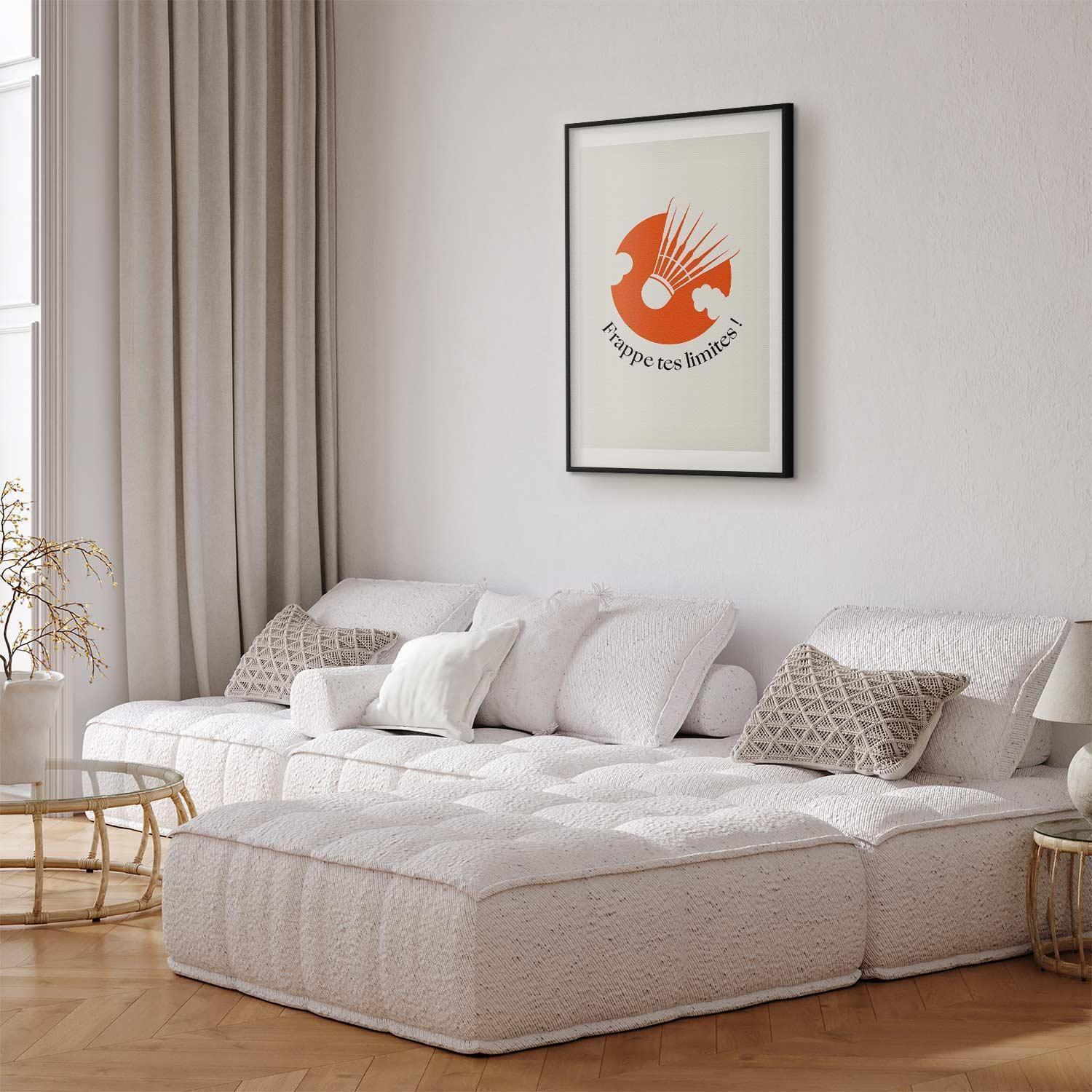 Poster - Shuttlecock Against the Orange Sun Artgeist