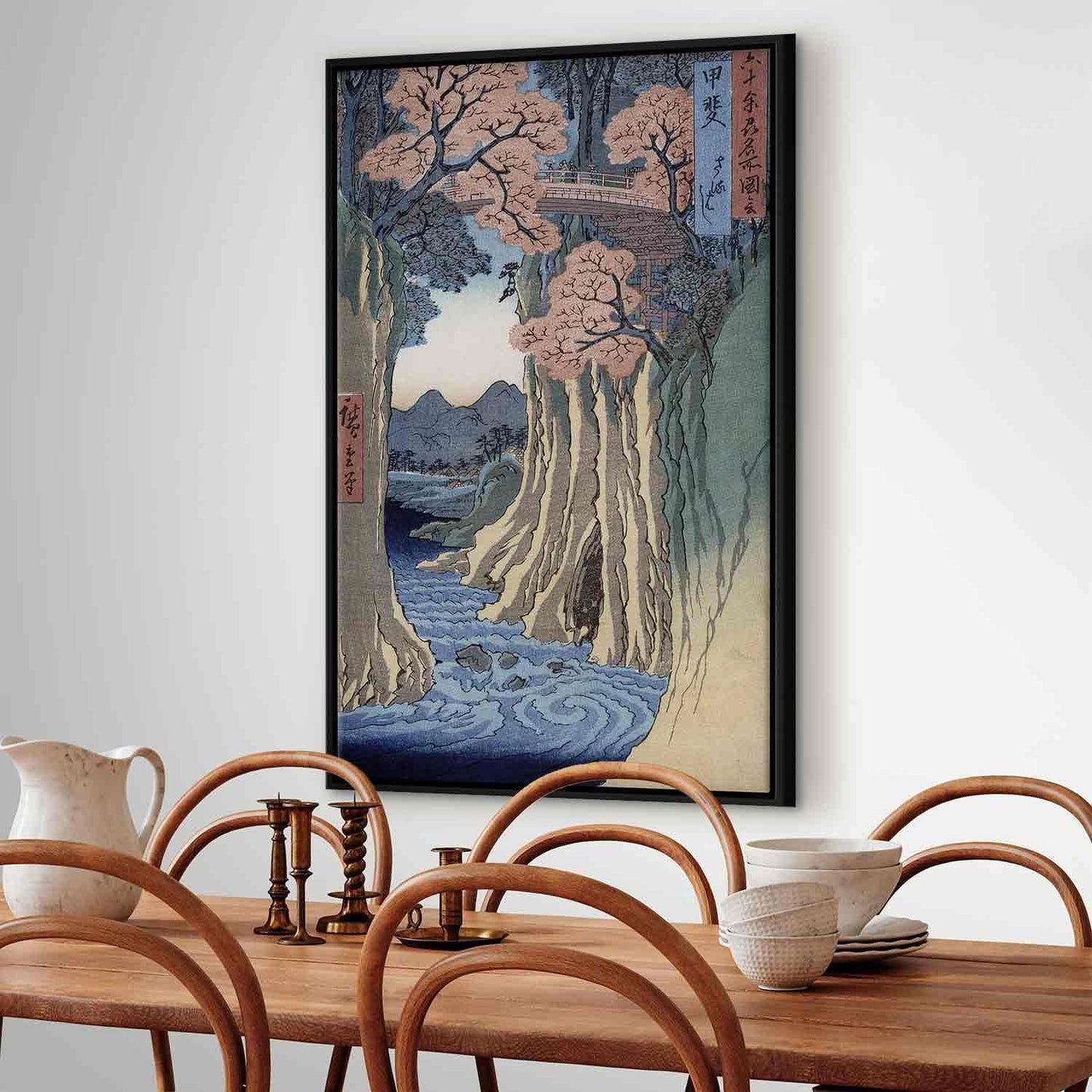 Leinwandbild - Utagawa Hiroshige – The monkey bridge in the Kai province