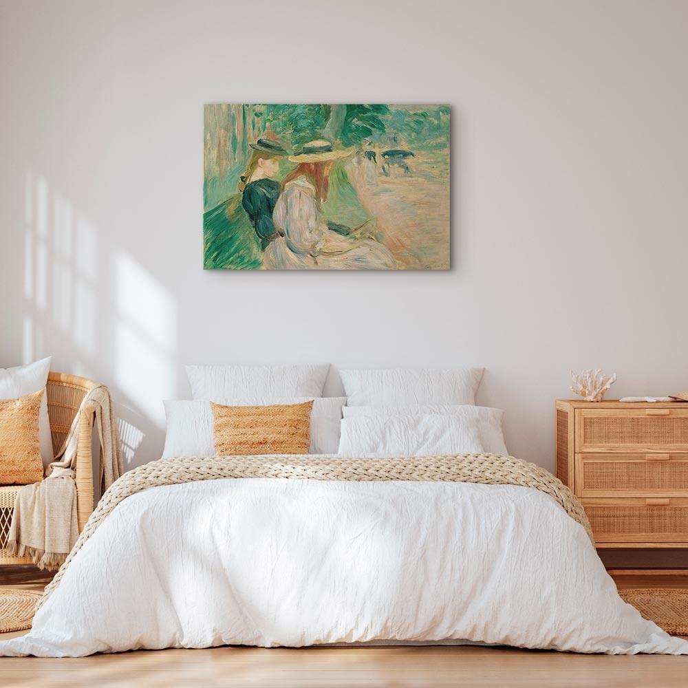 Leinwandbild - Berthe Morisot – Sur un banc de Bois de Boulogne