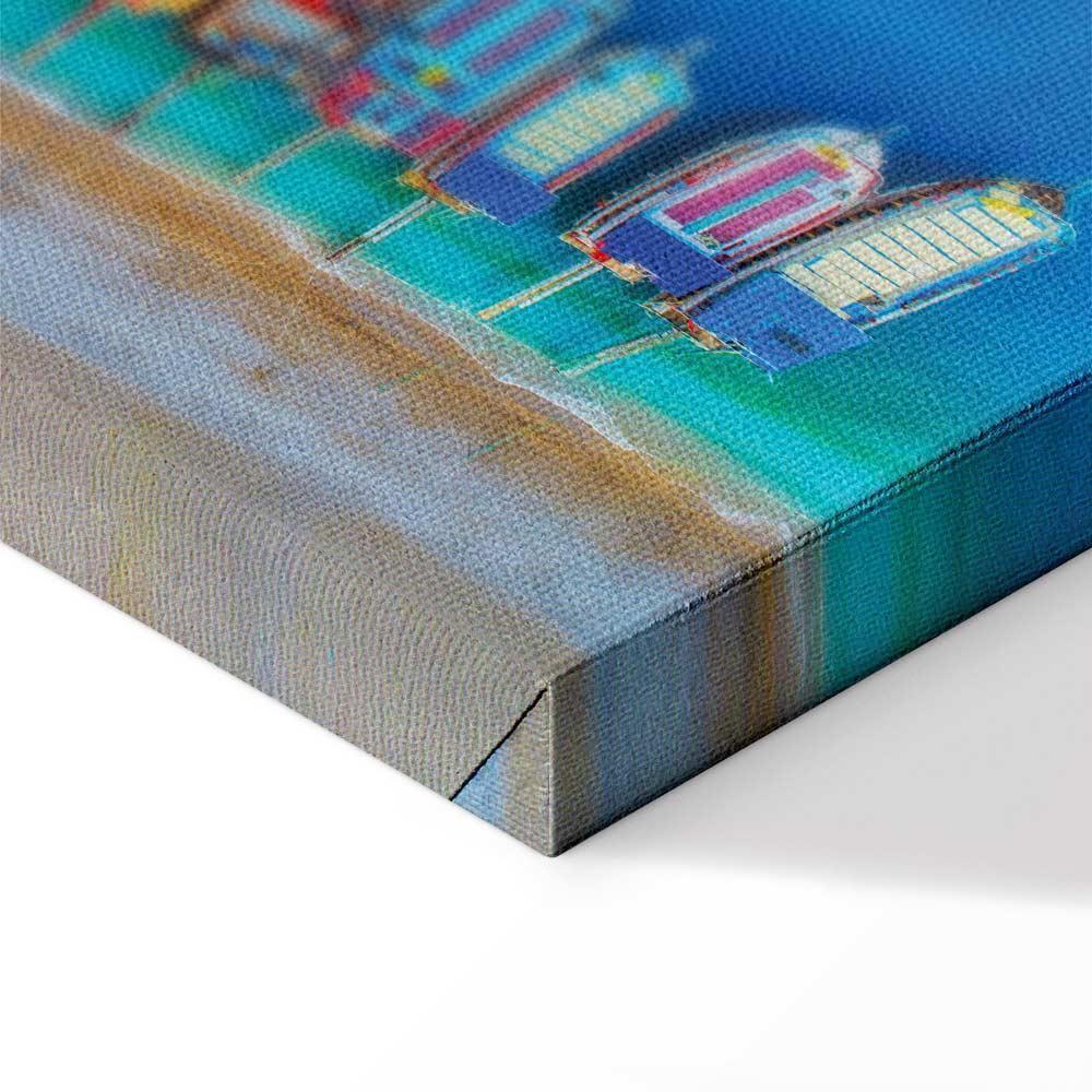 Leinwandbild - Colourful Boats (1 Part) Narrow