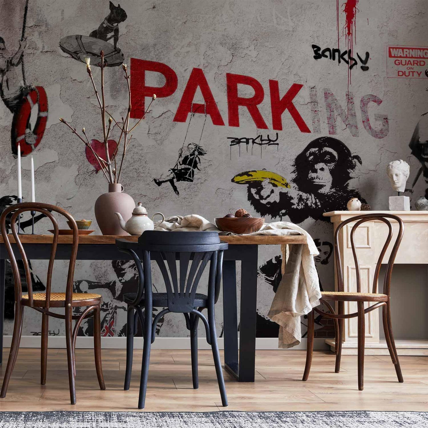 Fototapete - [Banksy] Graffiti Diveristy