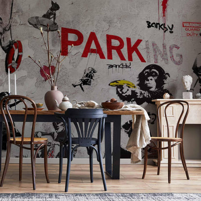 Fototapete - [Banksy] Graffiti Diveristy