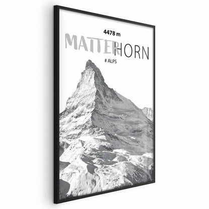 Poster - The majestic Matterhorn mountain peak, crown of mountains, mountain landscape