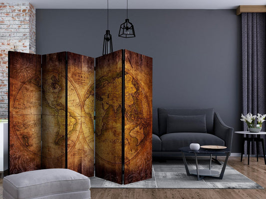 Paravent - World on old map II Artgeist