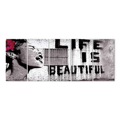 Leinwandbild - Banksy: Life is Beautiful