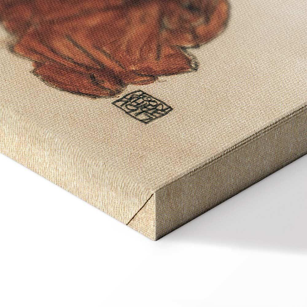 Leinwandbild - Egon Schiele – Liegender Akt mit gelbem Handtuch