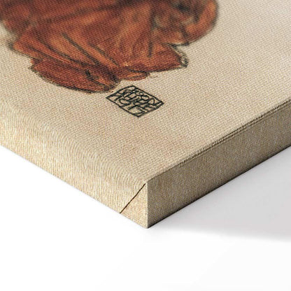 Leinwandbild - Egon Schiele – Liegender Akt mit gelbem Handtuch