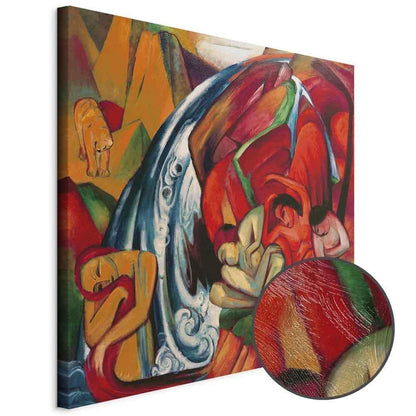 Leinwandbild - Franz Marc – The waterfall (Women under a waterfall)